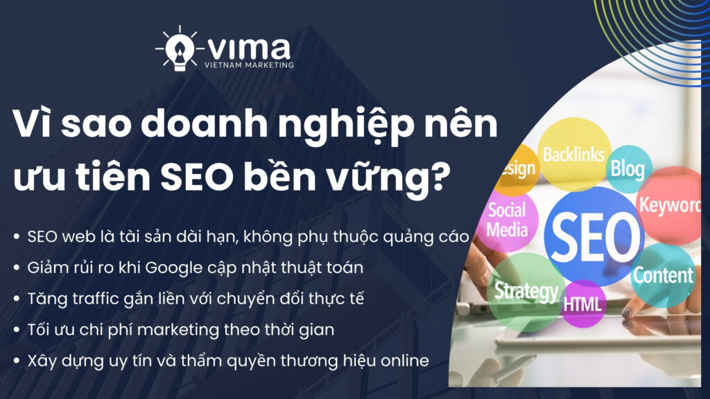 SEO bền vững giúp doanh nghiệp tăng trưởng ổn định lâu dài
