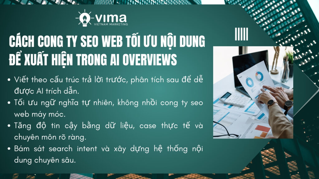 Công ty seo cần tối ưu nội dung rõ ràng, đúng intent, tăng độ tin cậy.
