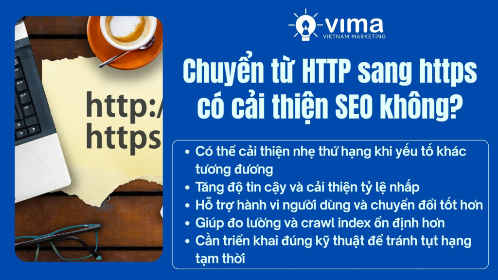 Chuyển sang https giúp cải thiện SEO bền vững