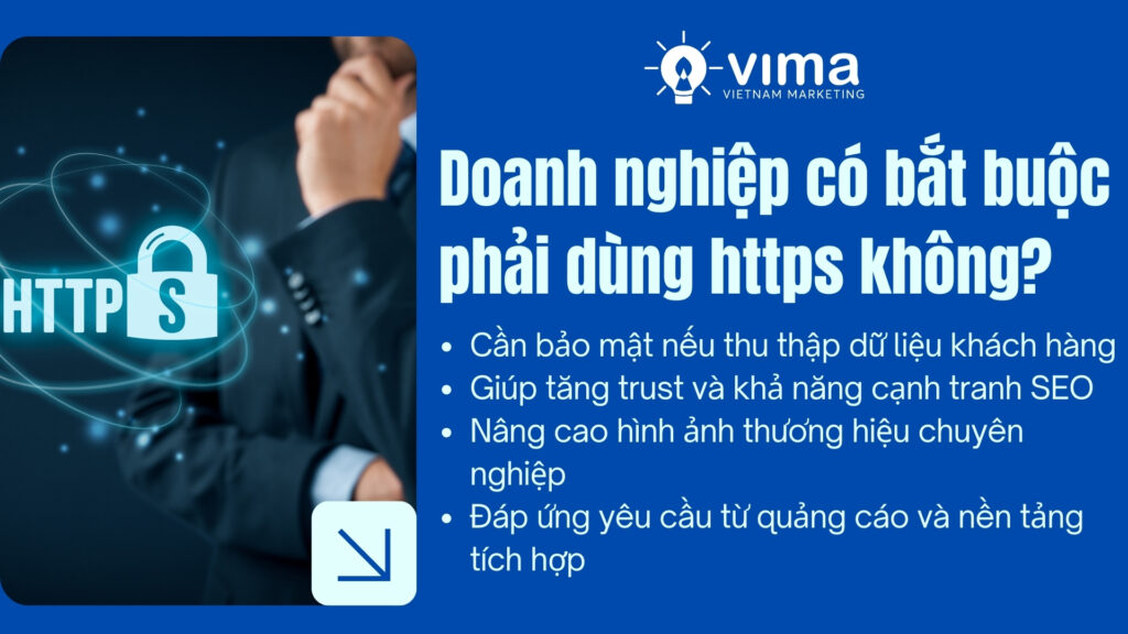 Doanh nghiệp nên bắt buộc dùng https để bảo mật và tăng uy tín
