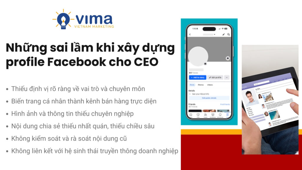 Sai lầm khiến profile Facebook làm giảm uy tín CEO.
