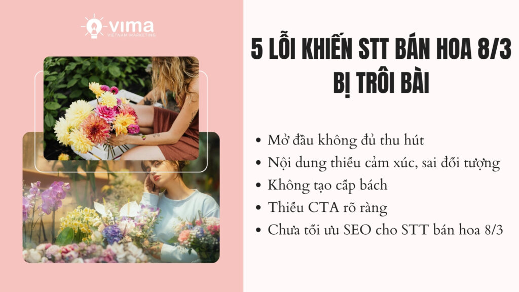Bài đăng bán hoa thiếu cảm xúc sẽ bị chìm giữa hàng trăm đối thủ.