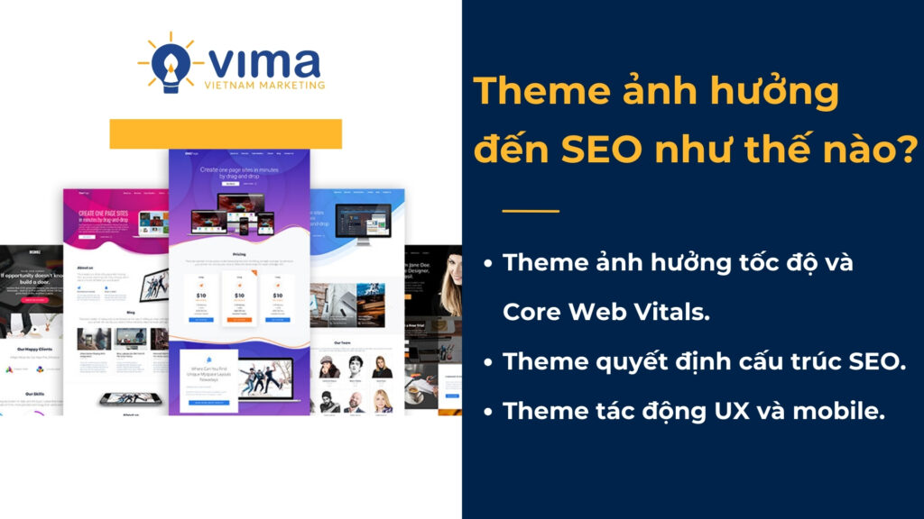 Giao diện website ảnh hưởng trực tiếp đến hiệu quả SEO.