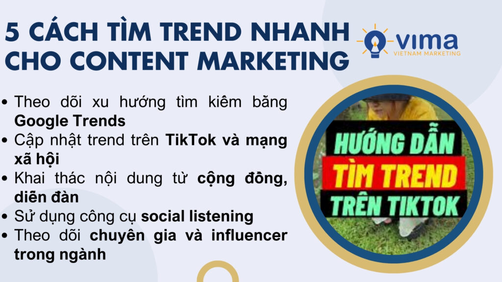 Các phương pháp giúp phát hiện trend content nhanh để xây dựng nội dung marketing hiệu quả.