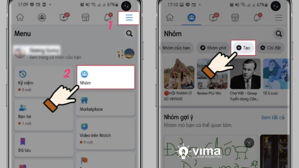 Cách tạo nhóm trên Facebook bằng điện thoại 