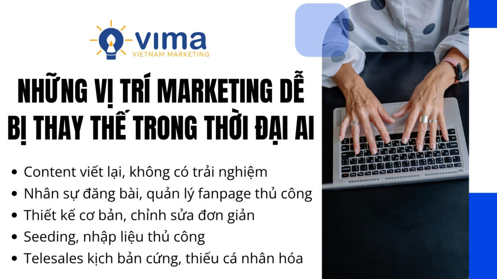 Nhiều vị trí marketing lặp lại, thiếu sáng tạo đang dần bị AI thay thế nhanh chóng