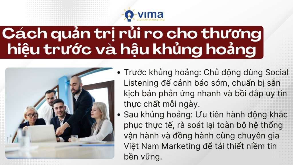 Chủ động phòng ngừa bằng kịch bản sẵn sàng và tái thiết niềm tin bằng hành động thực tế.