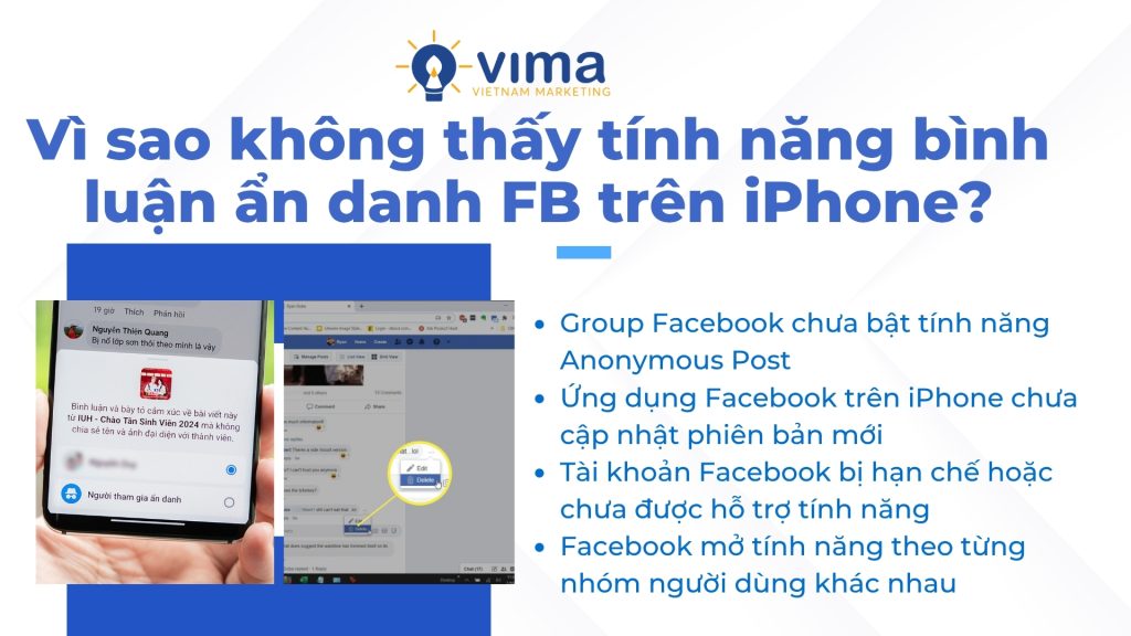 Nhiều yếu tố từ group, ứng dụng đến tài khoản có thể khiến tính năng ẩn danh biến mất
