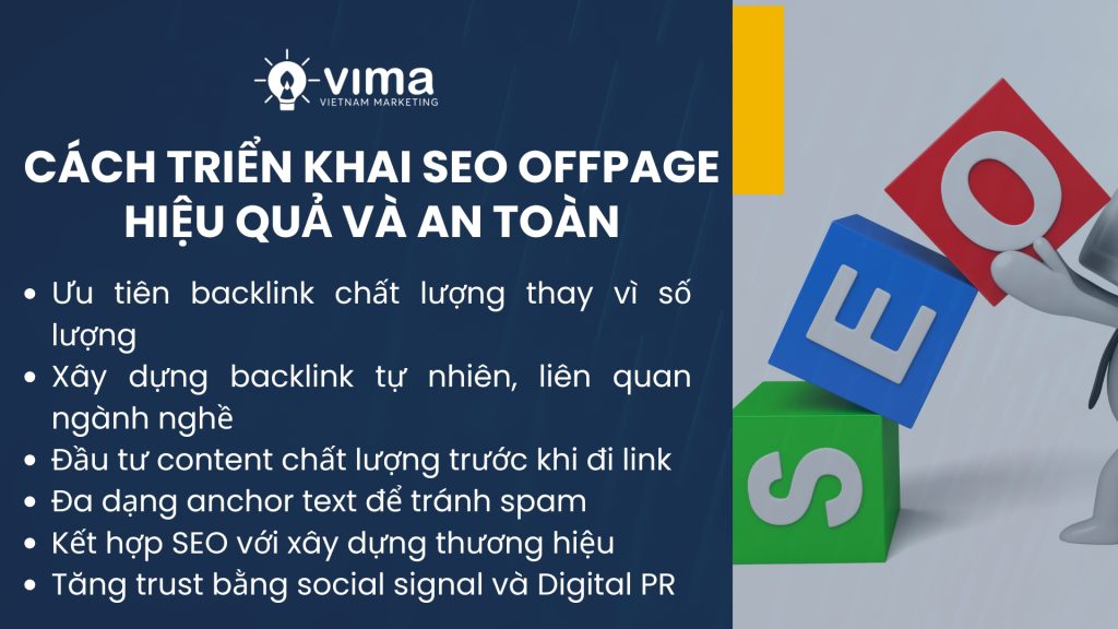 SEO Offpage hiệu quả cần backlink chất lượng, content tốt và tín hiệu thương hiệu tự nhiên