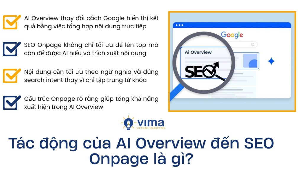 AI Overview thay đổi SEO Onpage, yêu cầu nội dung rõ ràng, đúng ngữ nghĩa hơn