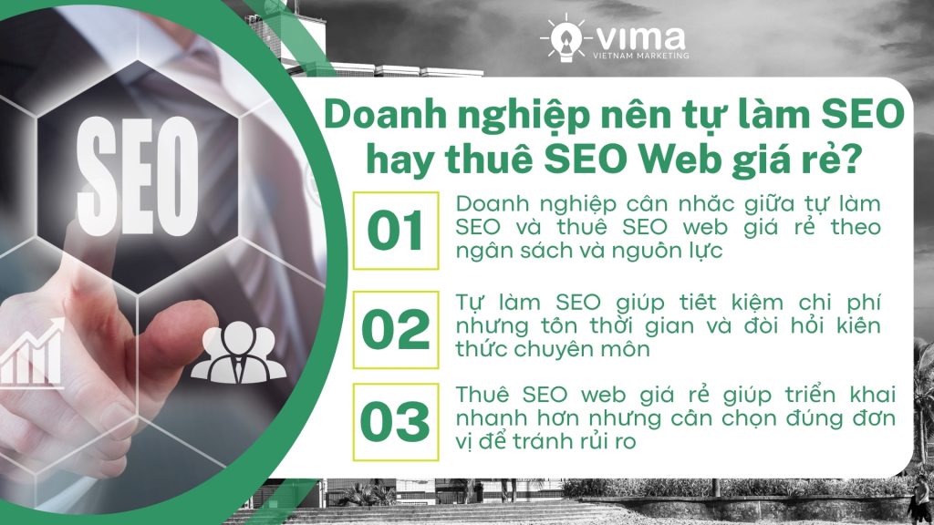 Doanh nghiệp cân nhắc giữa tự triển khai SEO hay thuê dịch vụ dựa trên ngân sách và mục tiêu phát triển