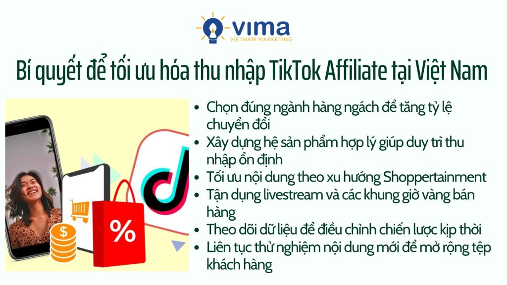 tiếp thị liên kết tiktok được bao nhiêu tiền - Xây dựng nội dung sáng tạo kết hợp chọn lọc ngành hàng ngách giúp tối ưu hóa doanh thu
