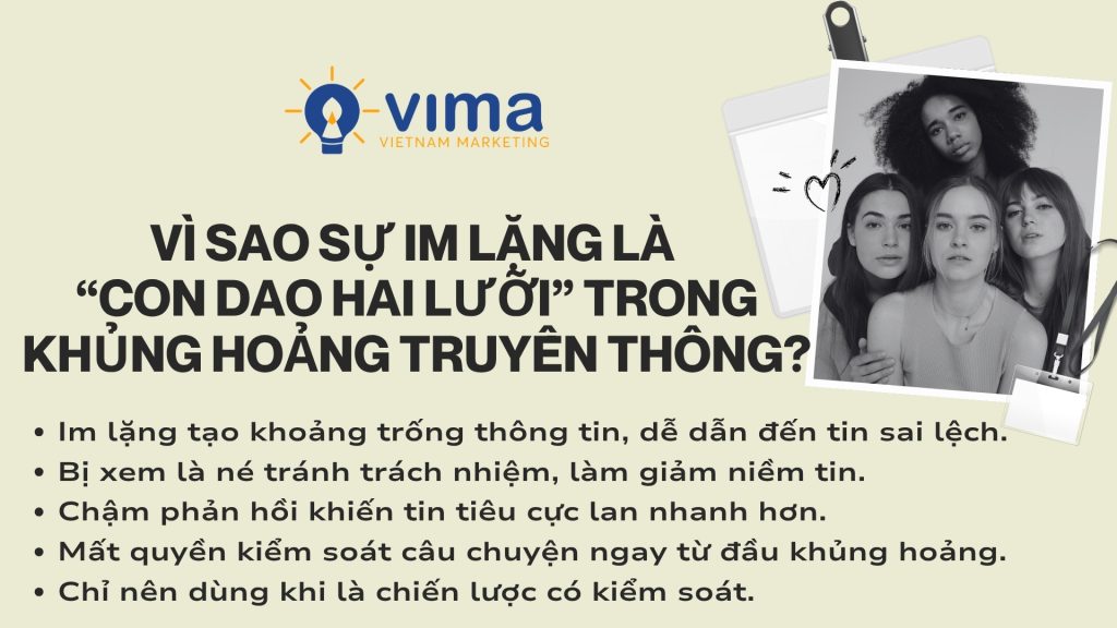 Im lặng khủng hoảng truyền thông tạo khoảng trống dễ giảm niềm tin thương hiệu
