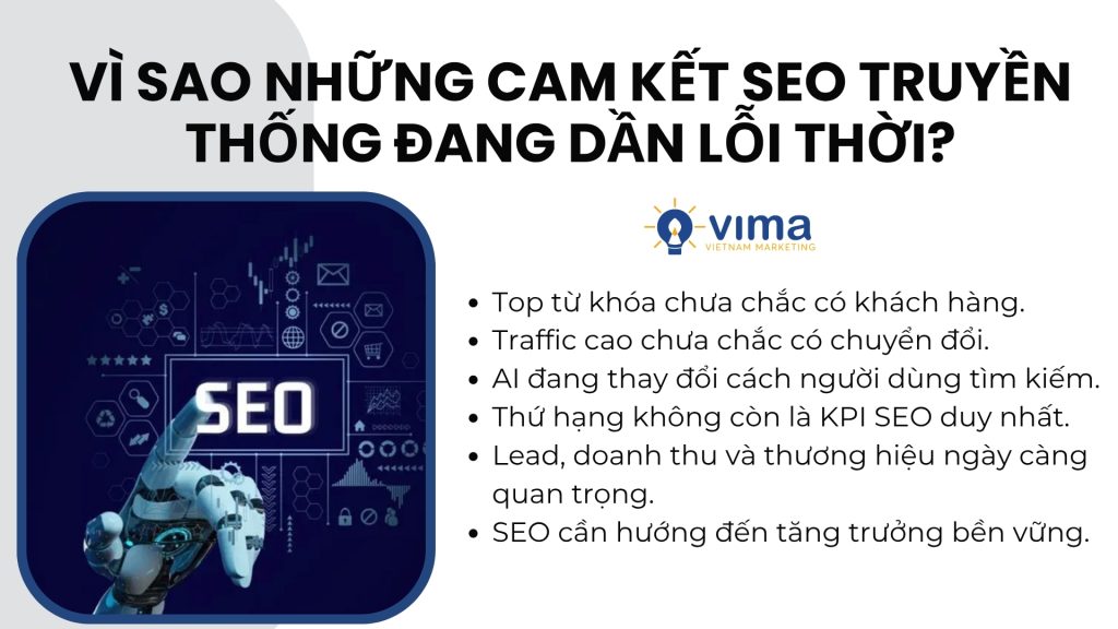 Những cam kết SEO truyền thống đang dần mất giá trị khi hành vi tìm kiếm thay đổi