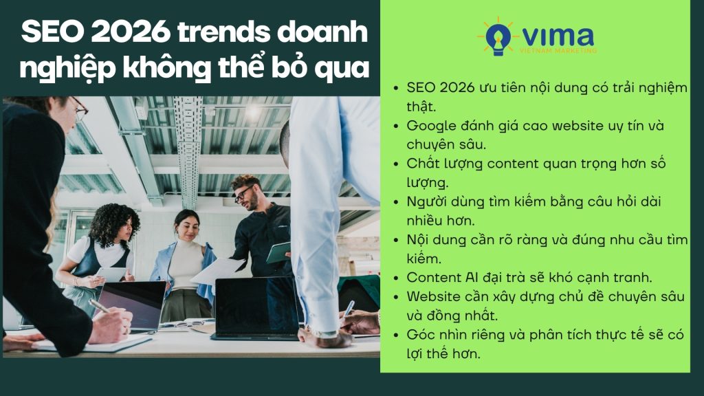 Nội dung thực tế, chuyên sâu và đáng tin cậy sẽ quyết định hiệu quả SEO trong năm 2026